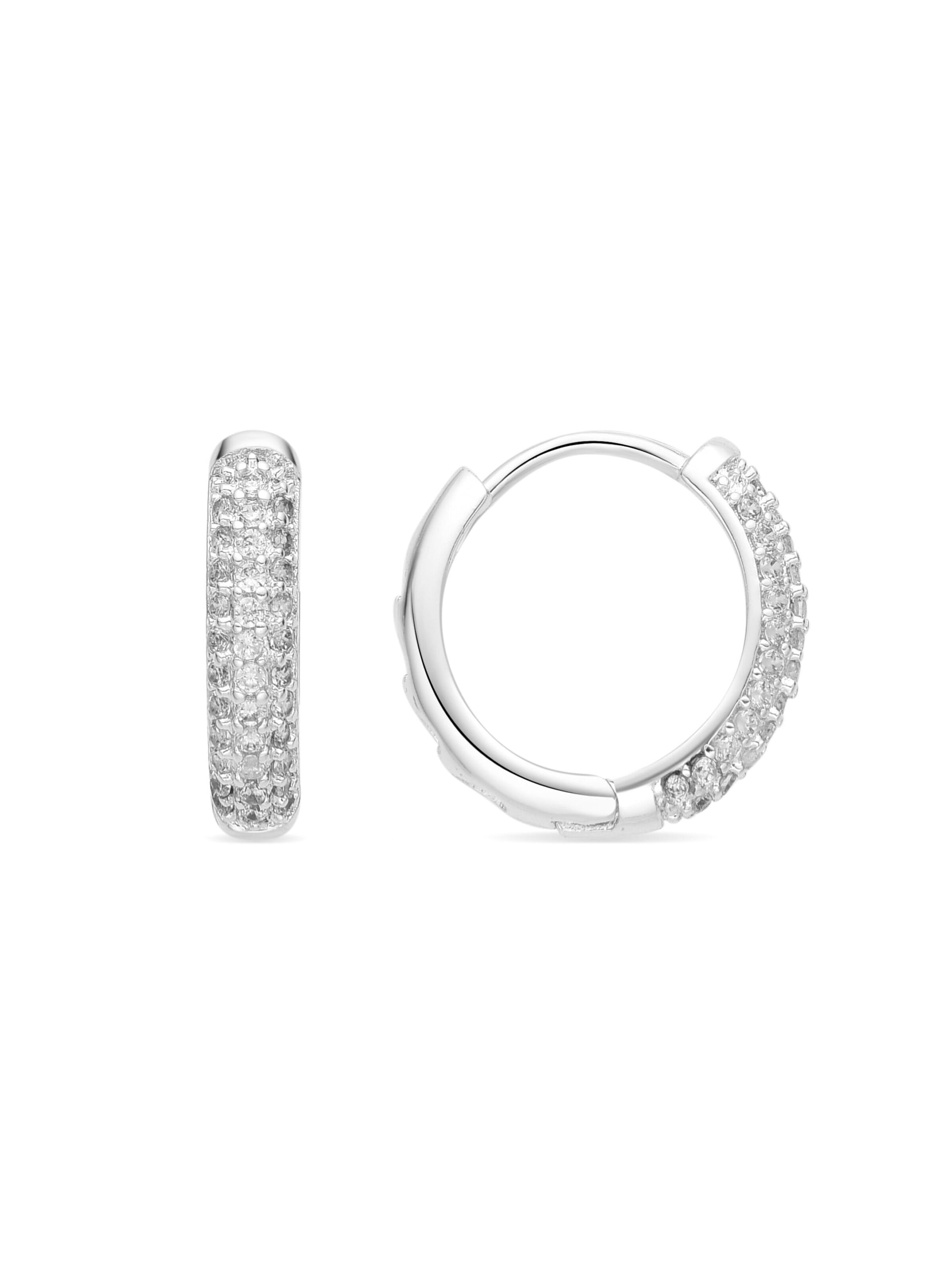Luxenter - Pendientes 'Thian' en plata: frente
