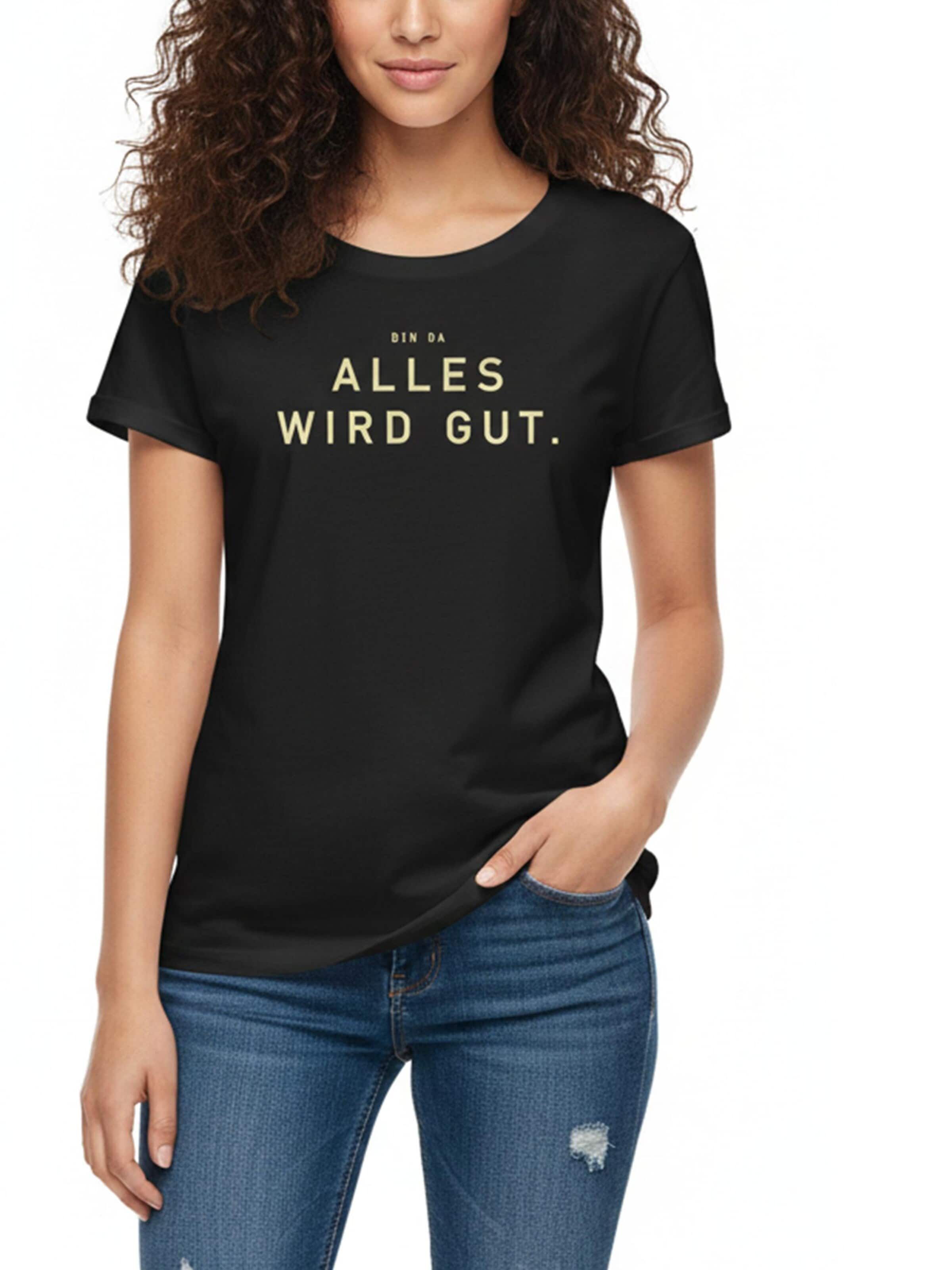 MAKAYA Shirt 'Bin da alles wird gut' in Black: front
