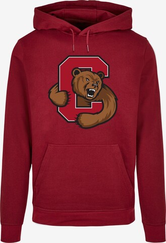 Merchcode Sweatshirt 'Cornell University - Bear' in Rood: voorkant