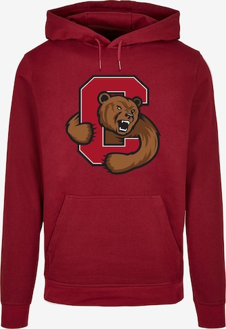 Felpa 'Cornell University - Bear' di Merchcode in rosso: frontale