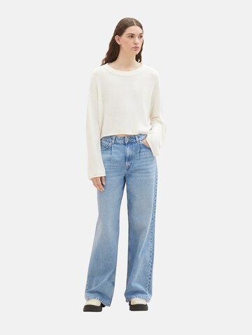 TOM TAILOR DENIM Loose fit Pleat-front jeans in Blue