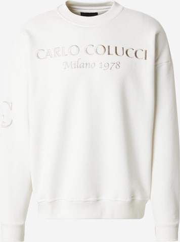 Carlo Colucci Sweatshirt in White: front