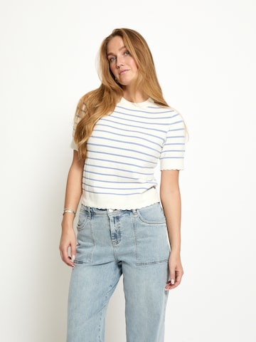 Peppercorn - Top 'Odelia' en azul: frente