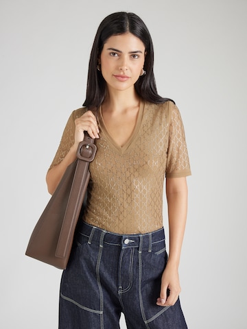 smėlio GUESS by Marciano Marškinėliai 'ARIA': priekis