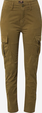 Superdry Slimfit Cargobroek in Groen: voorkant