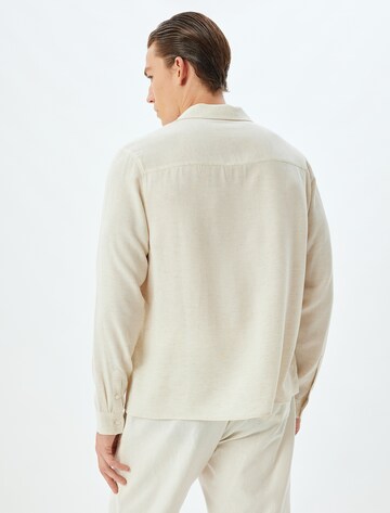 Koton Regular fit Button Up Shirt in Beige