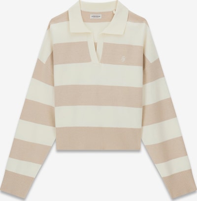 GUESS JEANS Pulover u boja devine dlake (camel) / ecru/prljavo bijela, Pregled proizvoda