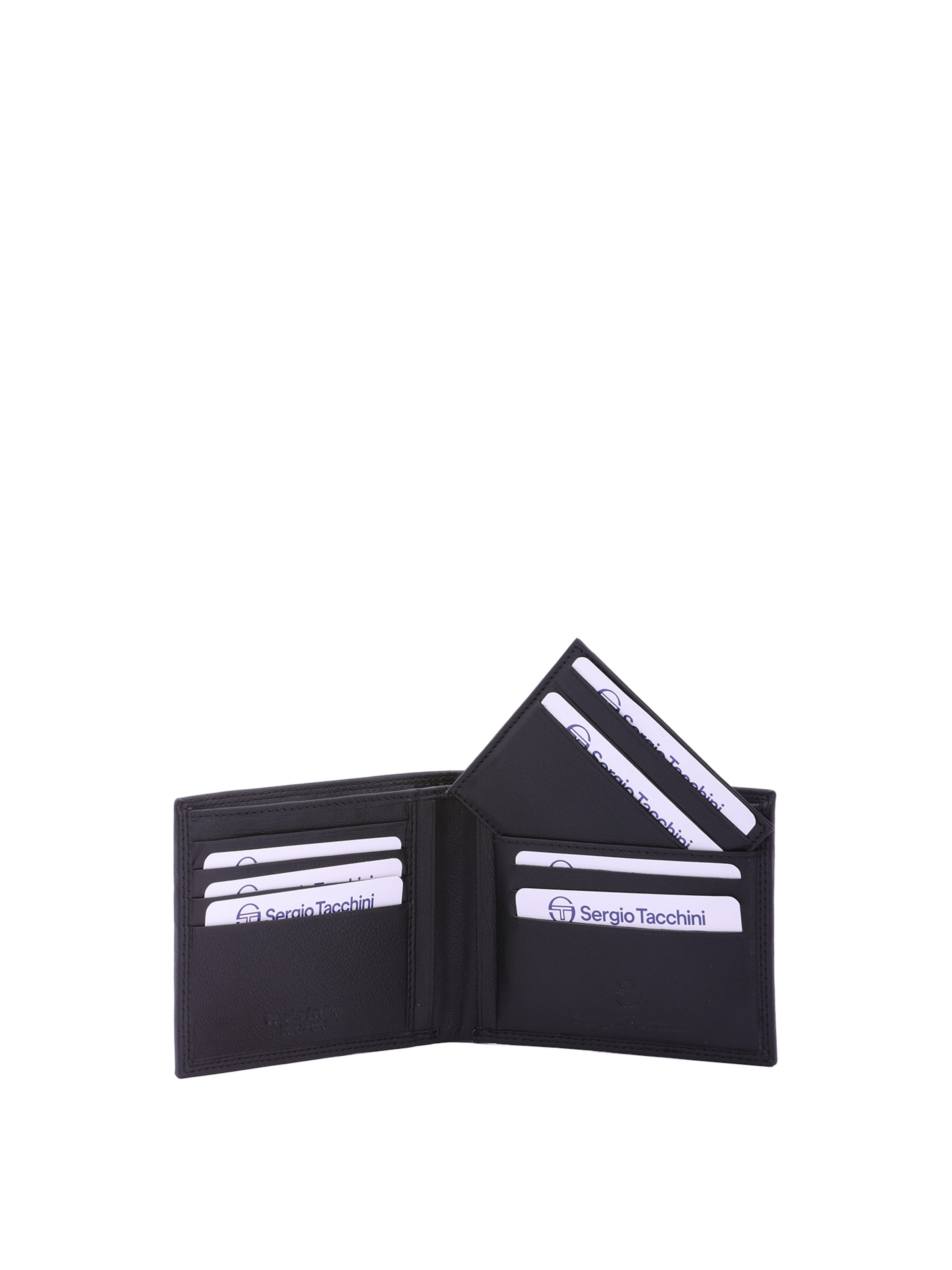 Portamonete 'Portafoglio Uomo Vera Pelle Sergio Tacchini Compatto 10x12,5 cm' di Sergio Tacchini in nero