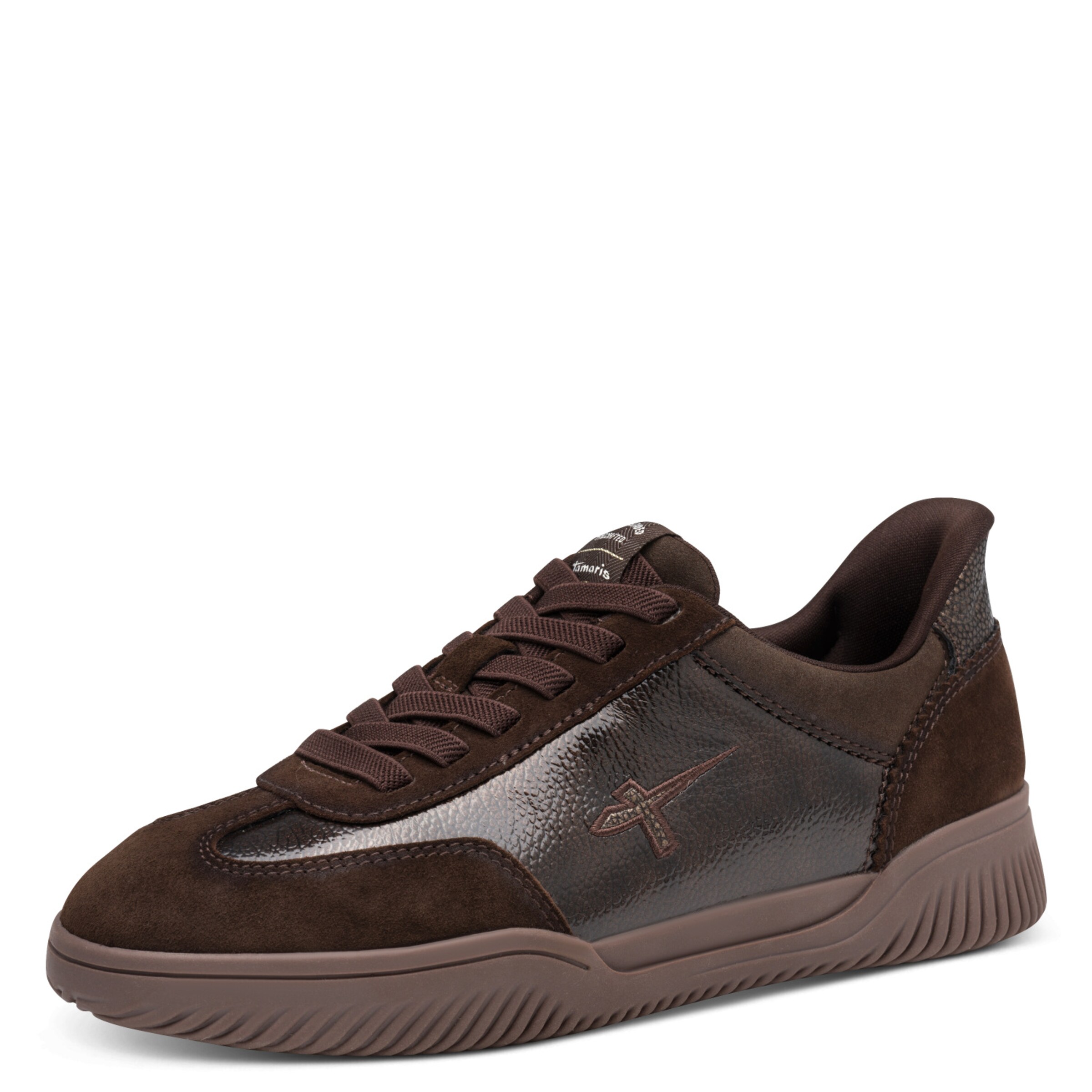 Tamaris Platform trainers in Brown: front