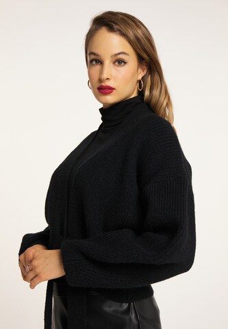 faina Knit Cardigan in Black