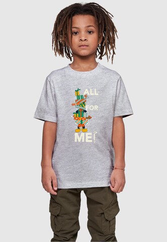 ABSOLUTE CULT T-Shirt 'Mickey Mouse - Presents All For Me' in Grau: predná strana