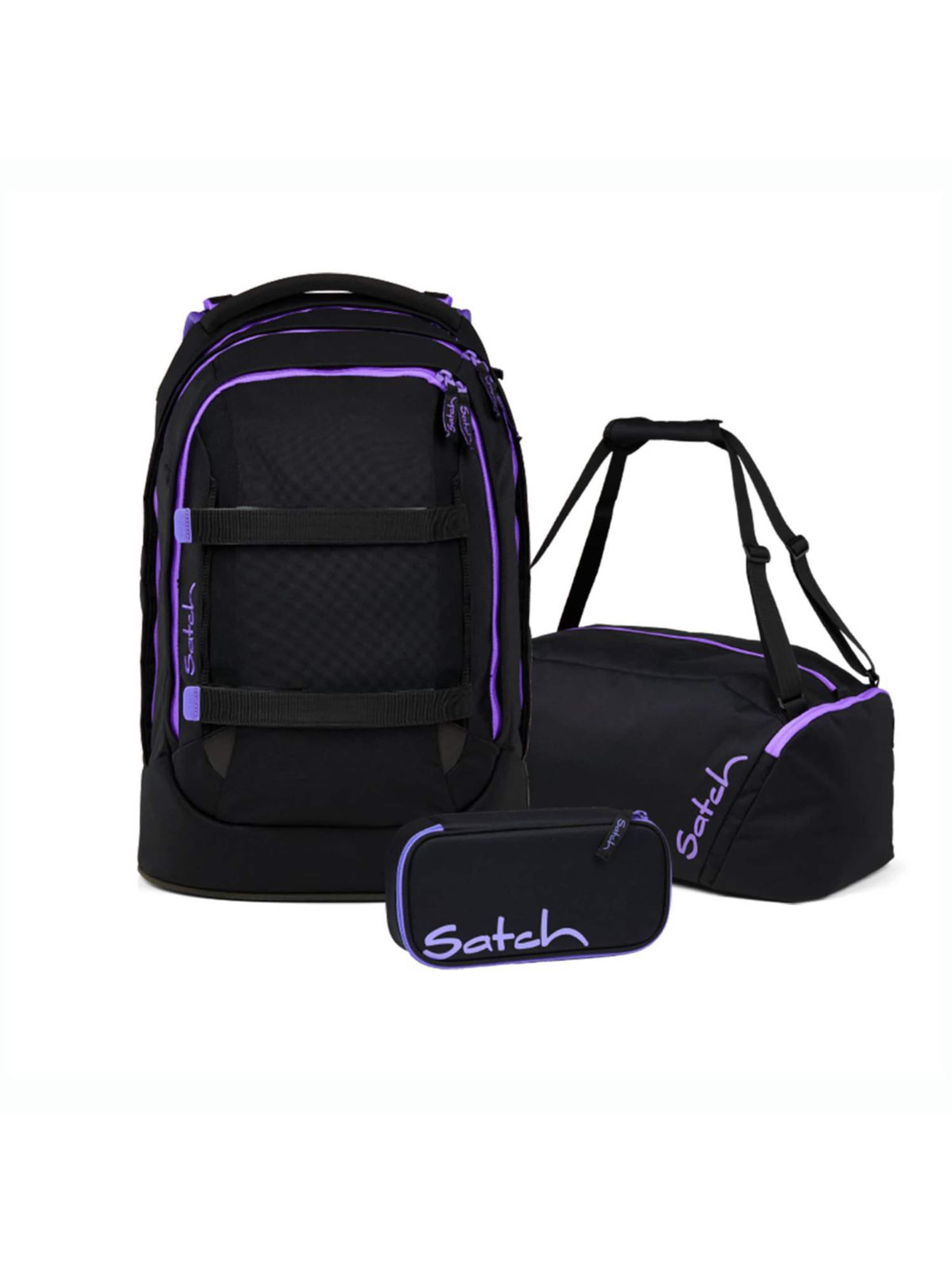 Satch Rucksack 'Pack Schulrucksack Set 3tlg'‌‌‌‌ in Schwarz: Vorderseite