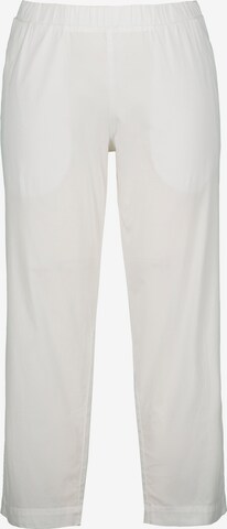 Pantalon chino Ulla Popken en blanc : devant