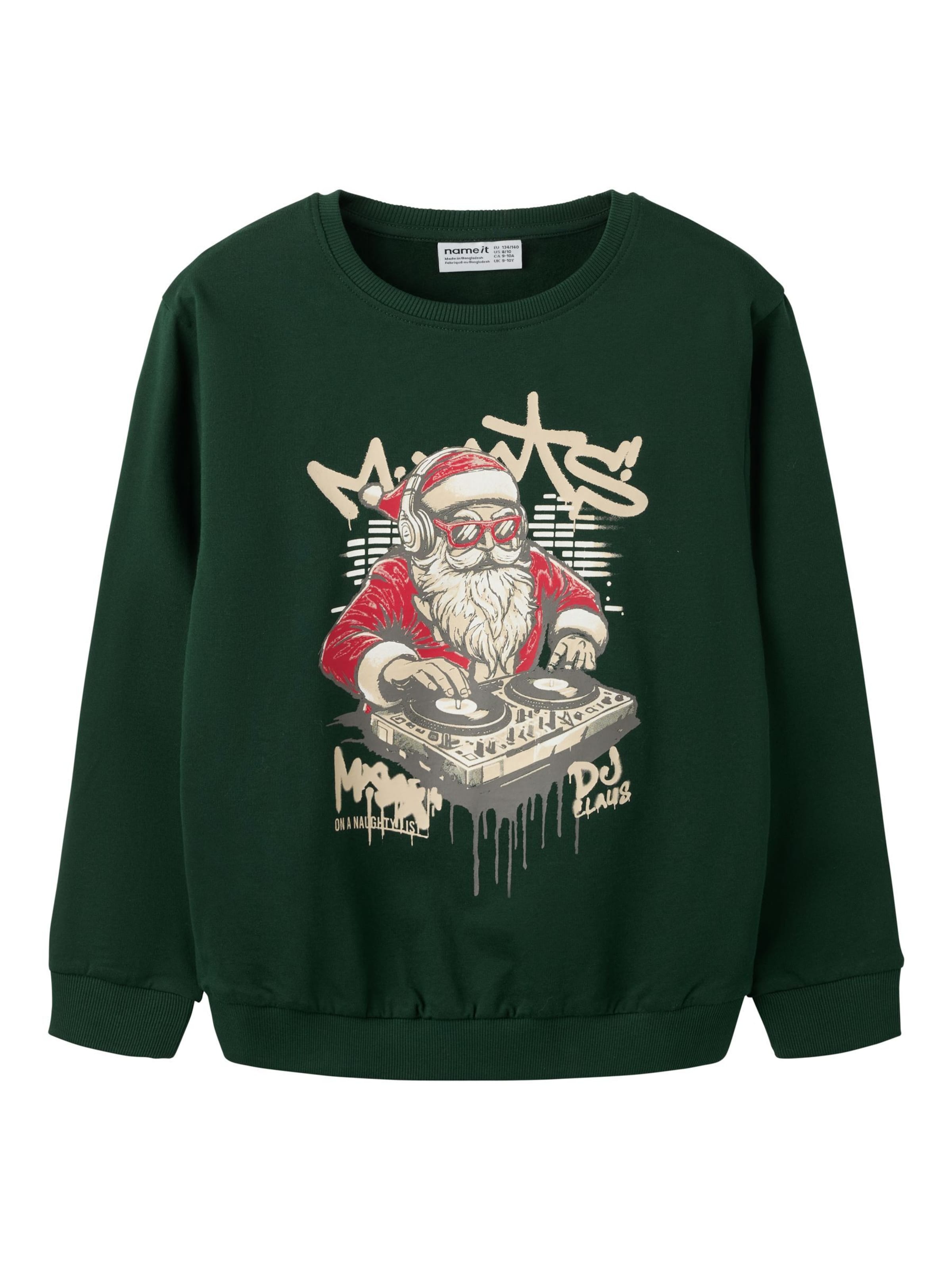 Felpa di NAME IT in verde: frontale