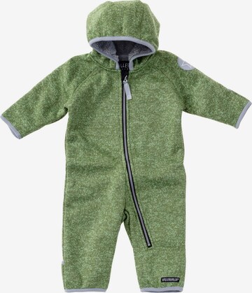 Villervalla Dungarees in Green: front