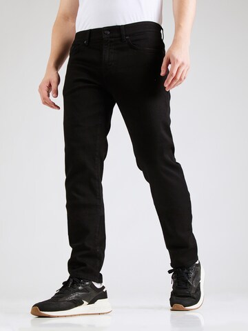 BOSS Skinny Jeans 'Delaware' in Zwart: voorkant