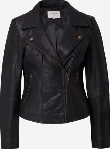 Cream Between-Season Jacket 'Rabia' in Black: front