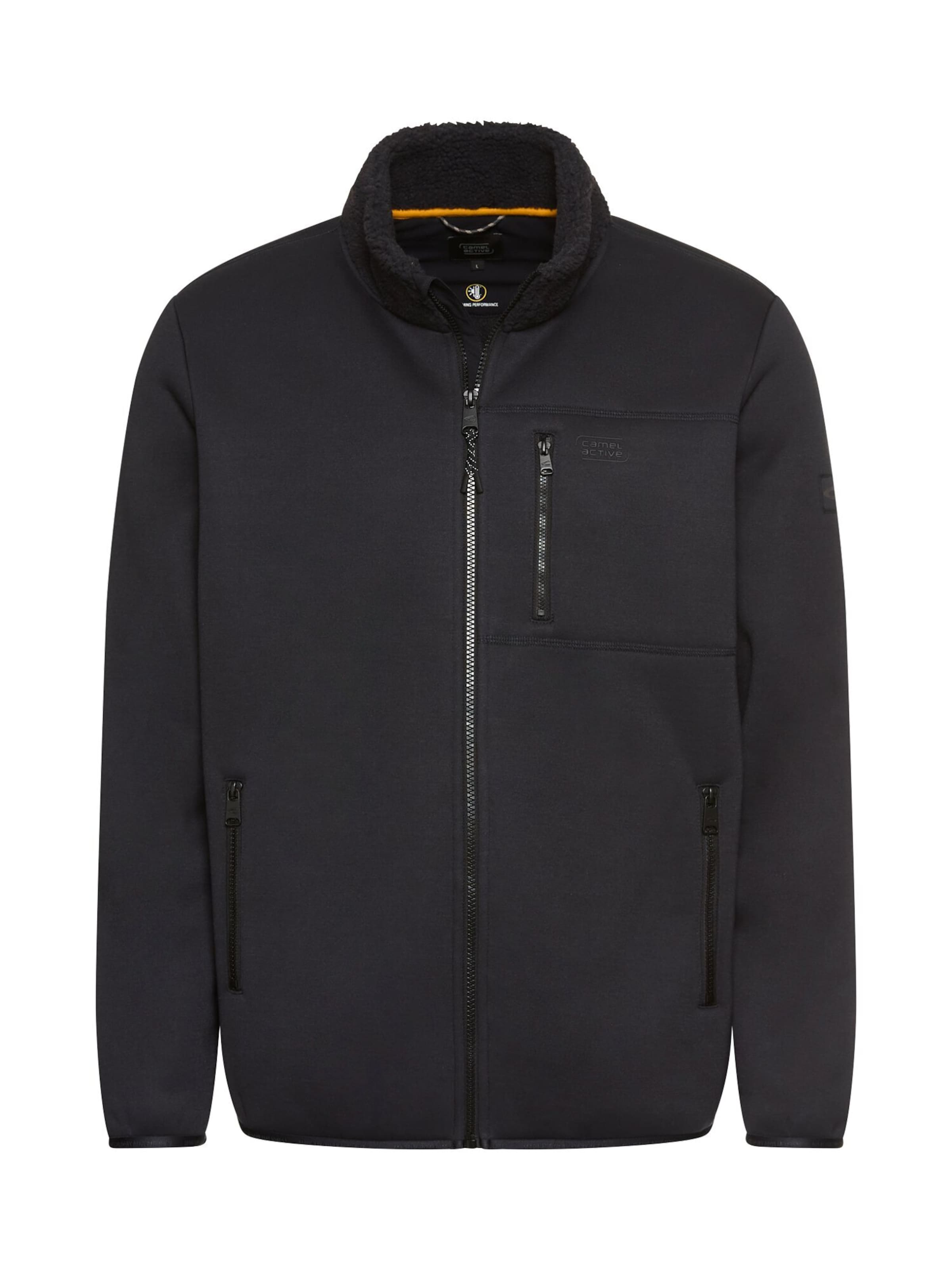CAMEL ACTIVE Fleece Jacket in Black: front