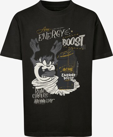 Maglietta 'Looney Tunes Taz Energy Boost' di F4NT4STIC in nero: frontale