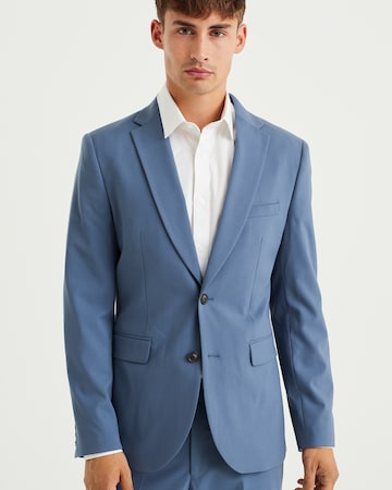 Coupe slim Veste de costume WE Fashion en bleu : devant