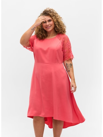 Zizzi Cocktail Dress 'Angelina' in Red: front