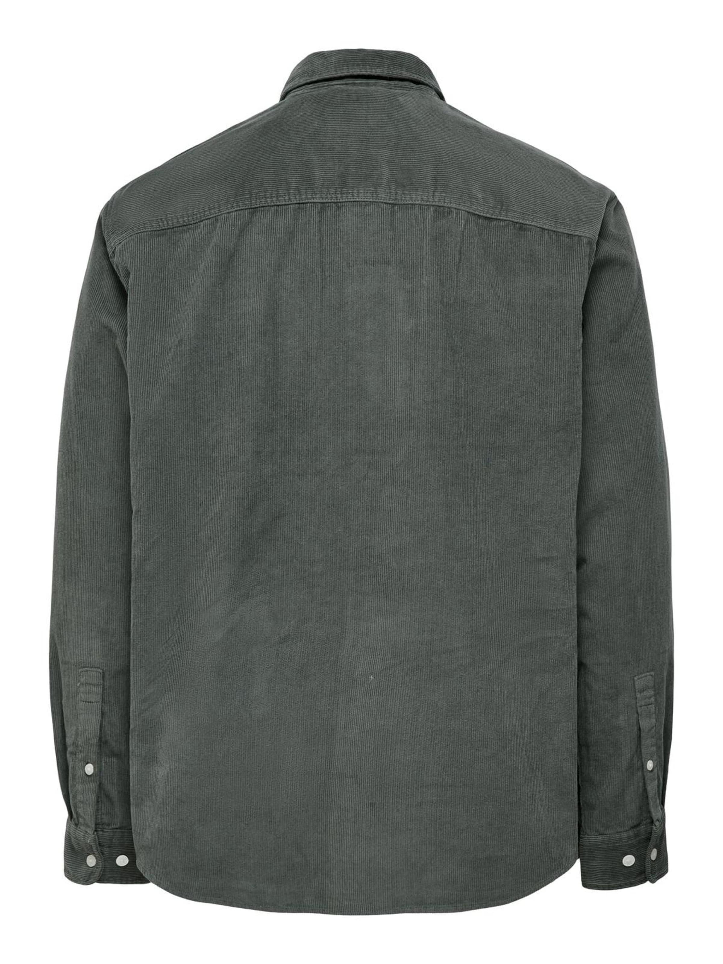 Only & Sons Comfort fit Button Up Shirt 'ONSAlp' in Grey