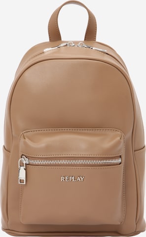 Sac à dos REPLAY en beige : devant