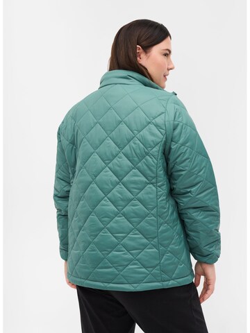 Zizzi Between-Season Jacket 'Diamond' in Blue