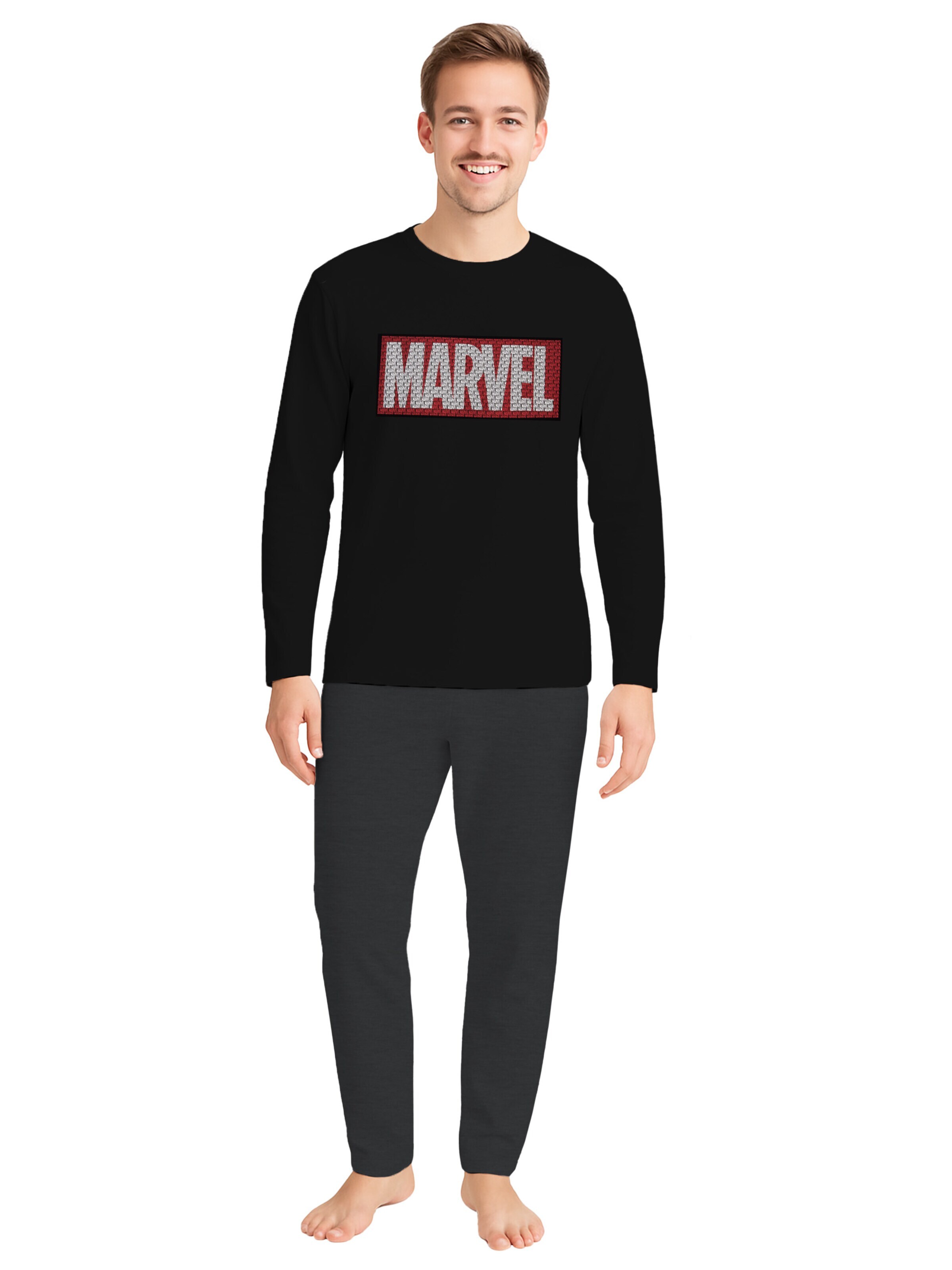 Marvel Comics Pajamas long in Black: front