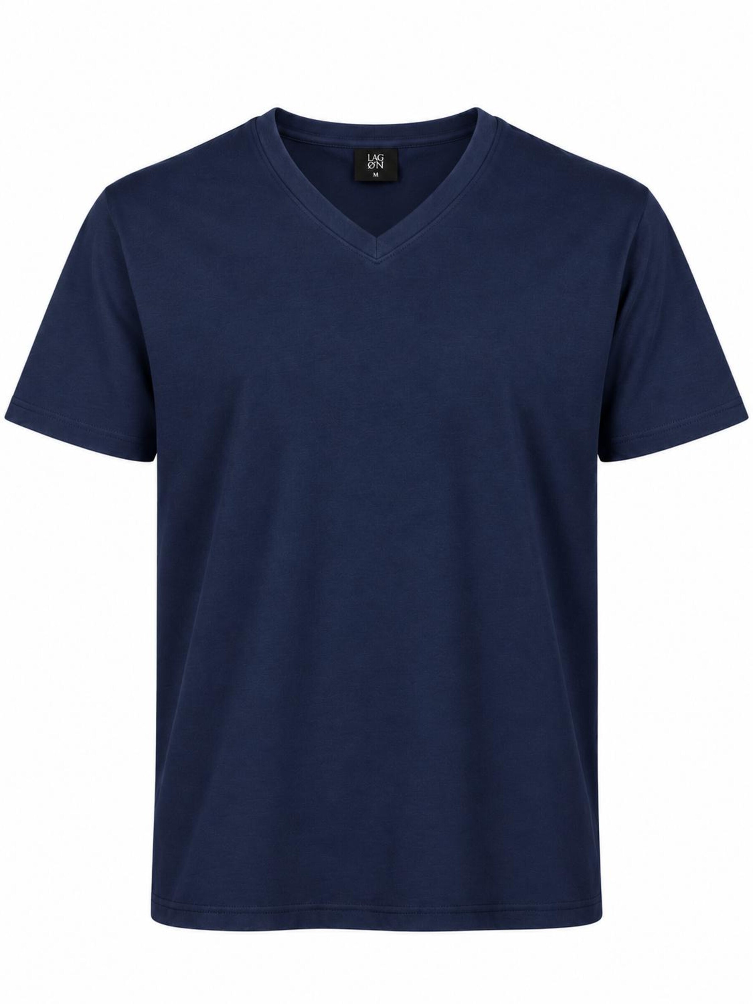 LAGØN Shirt 'LAGØN Pima V-Neck' in Blue: front