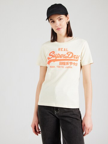 Superdry Tričko - Béžová: predná strana