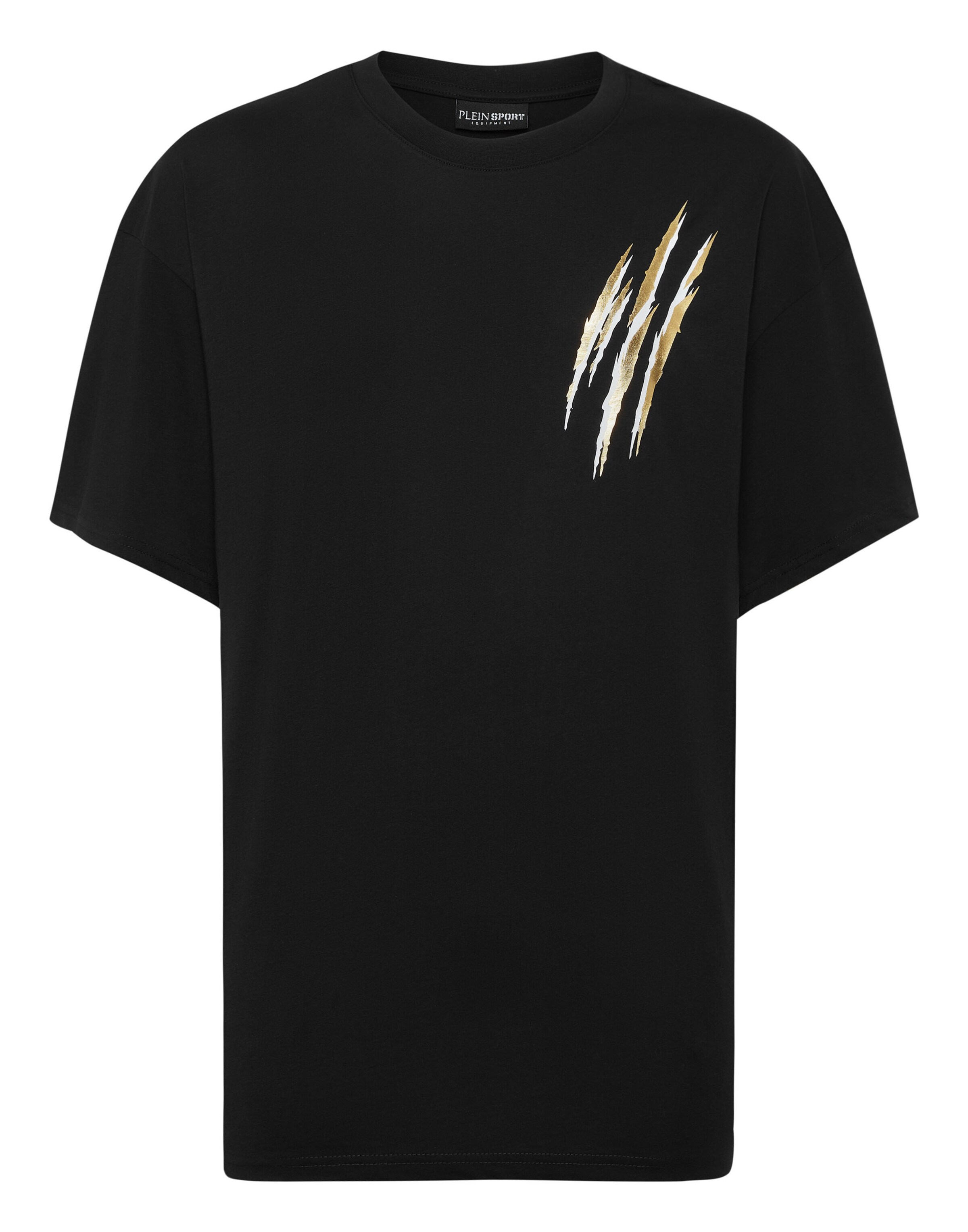 Plein Sport - Camisa 'Scratch' em preto: frente
