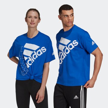 mėlyna ADIDAS PERFORMANCE Sportiniai marškinėliai 'Essentials': priekis