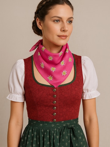 Allgäu Rebell Scarf 'Edelweiß' in Pink