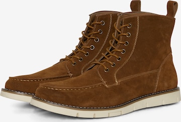 BLEND Lace-Up Boots in Brown