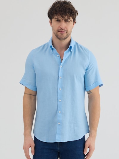 Camicia business 'Leonardo Sport Linen Man Shirt Short Sleeve Light Blue' 7Camicie di colore blu chiaro, Visualizzazione prodotti