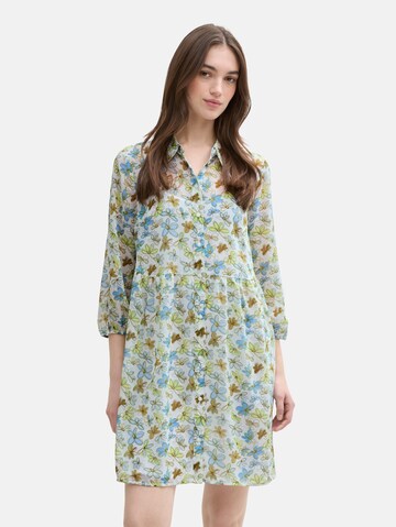 TOM TAILOR DENIM Shirt Dress in White: front