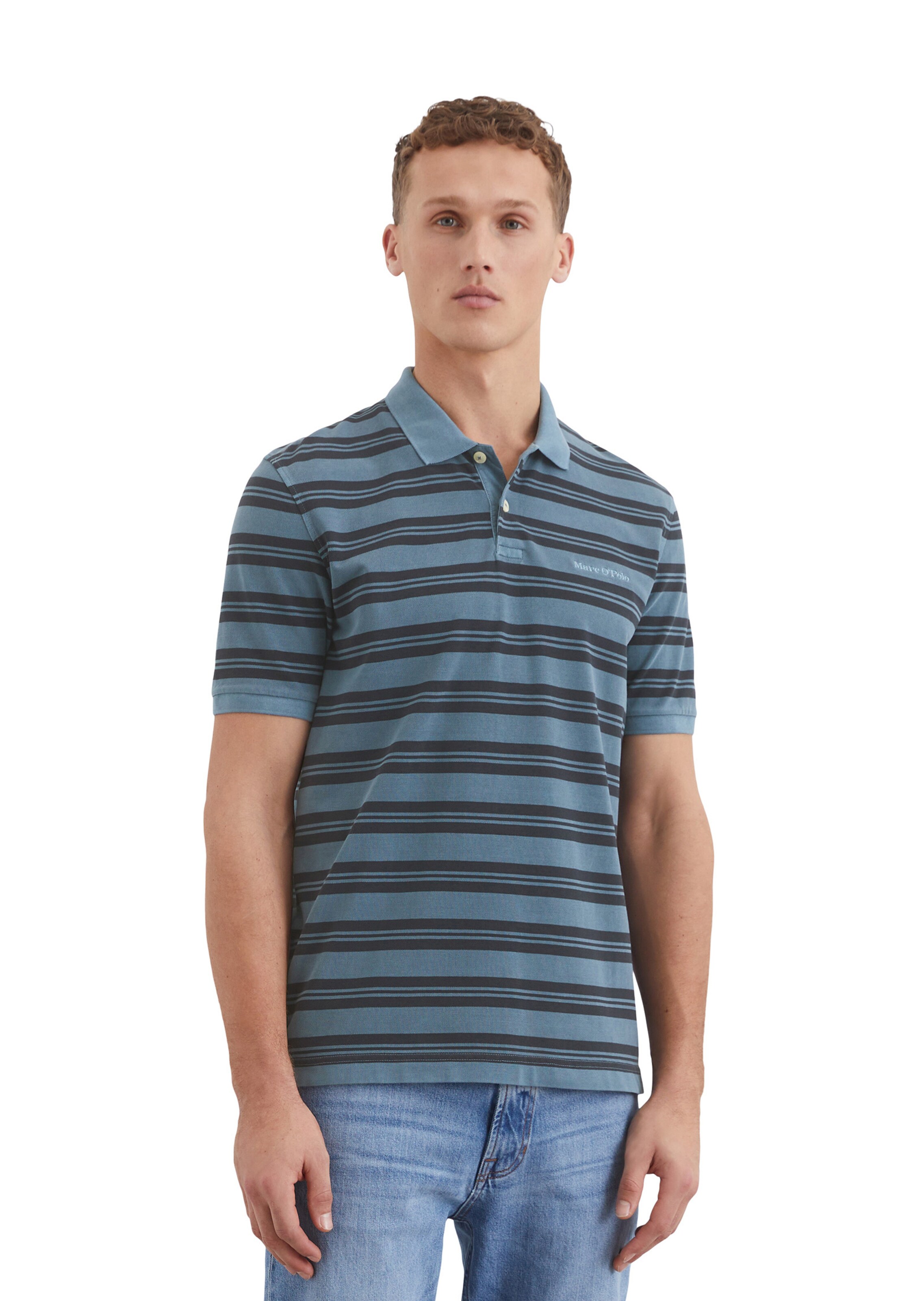 Marc O'Polo Majica | modra barva: sprednja stran