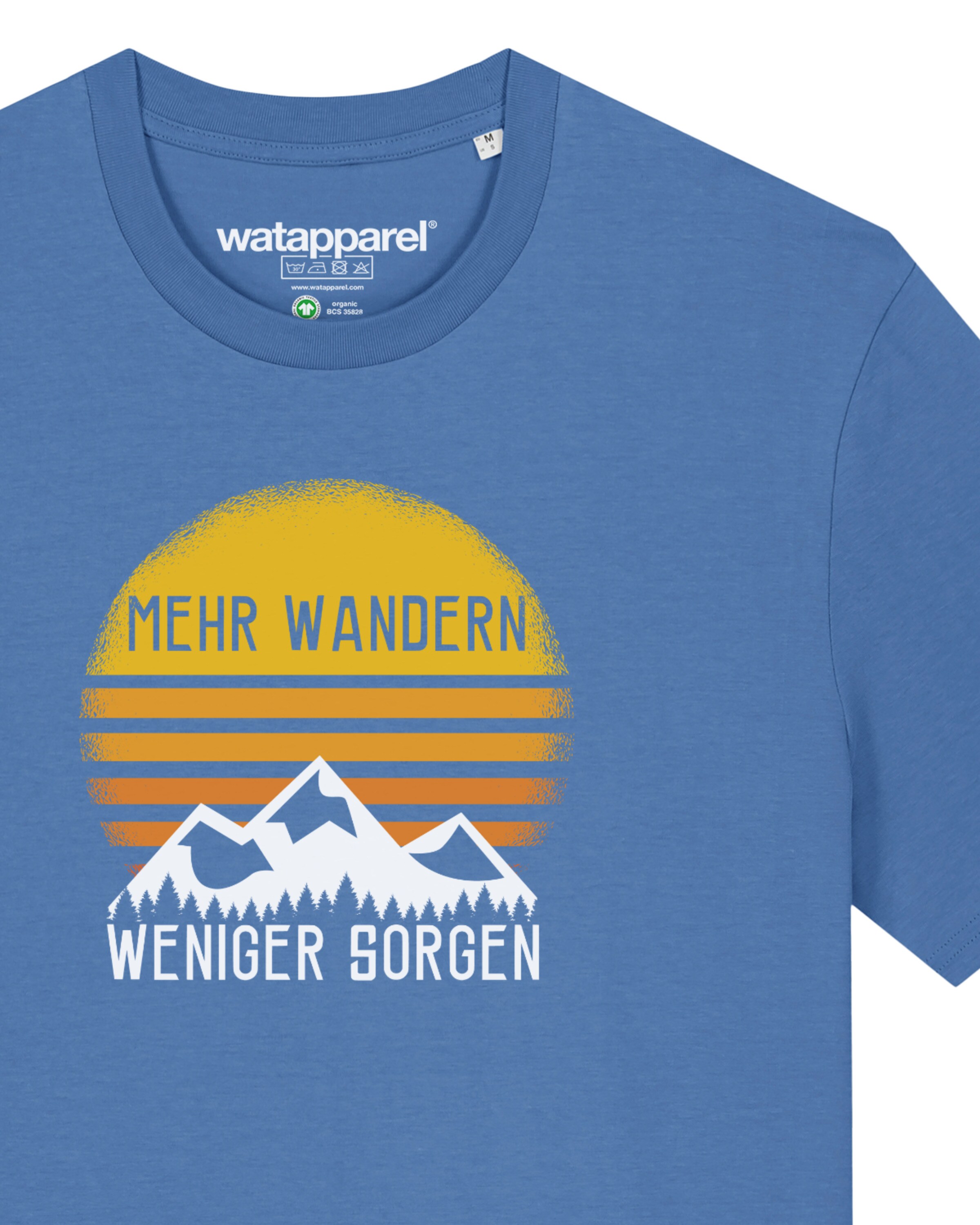 Watapparel Shirt 'Mehr Wandern' in Blue