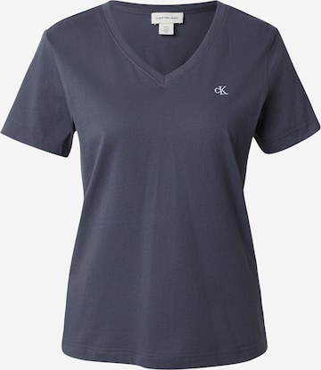 Tricou de la Calvin Klein Jeans pe albastru: față