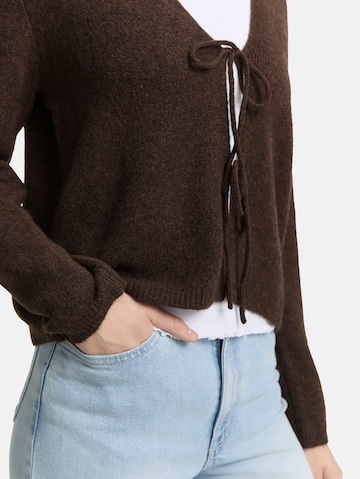 TOM TAILOR DENIM Strickjacke in Braun