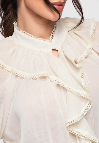 Ombre Blouse in Beige