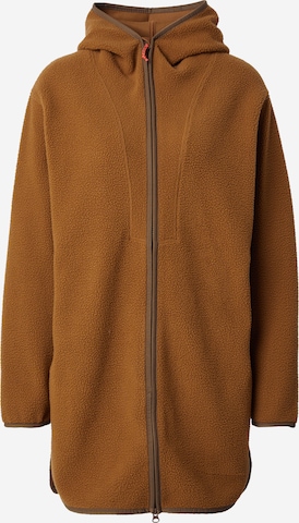 Veste en polaire fonctionnelle PEAK PERFORMANCE en marron : devant