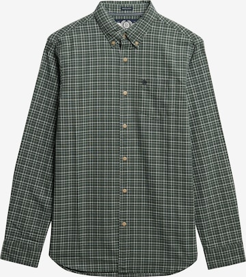 Superdry Button Up Shirt in Green: front