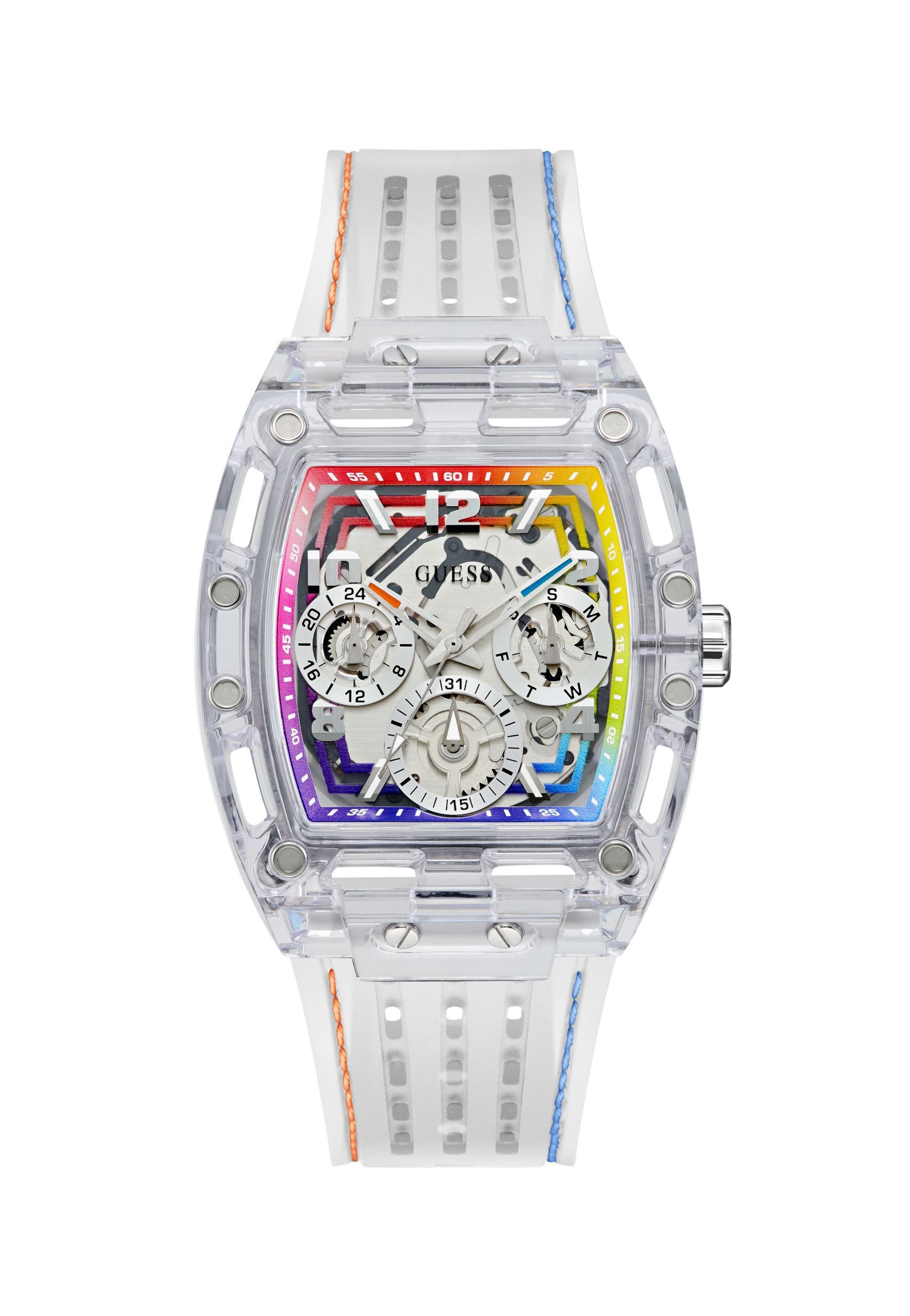 GUESS Analog watch ' PHOENIX ' in Transparent: front