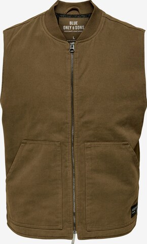 Only & Sons Vest 'Earl' in Green: front