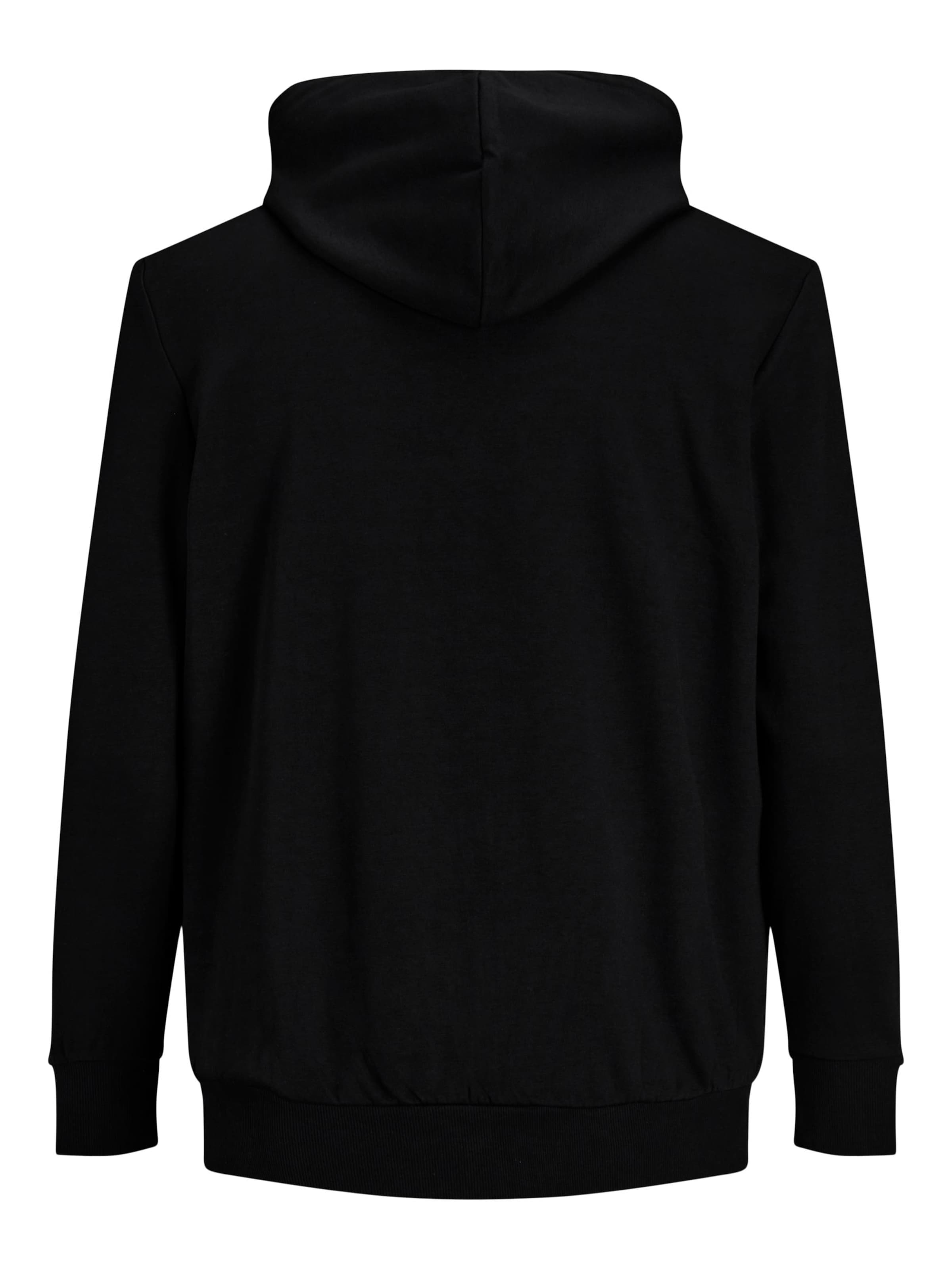 Jack & Jones Plus Zip-Up Hoodie in Black