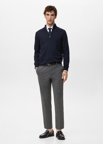 MANGO MAN Slim fit Pleated Pants 'Bologna' in Grey