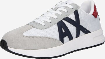 ARMANI EXCHANGE Låg sneaker i vit: framsida