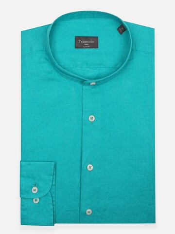 Slim fit Camicia business 'Caravaggio Essentials Linen Man Shirt Light Blue' di 7Camicie in blu: frontale